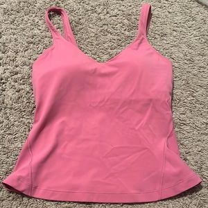 Lululemon Pink Blossom Align Waist Length Tank Top, Size 4